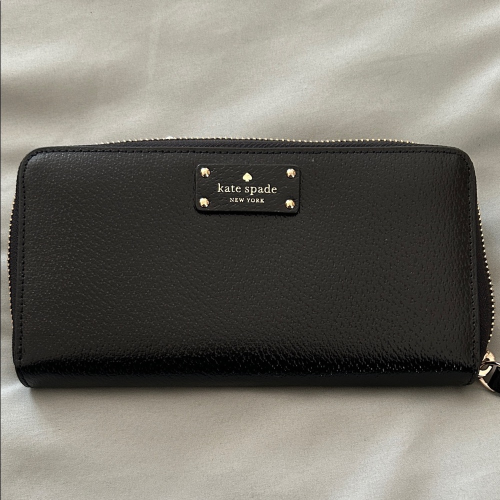 Kate Spade Black Zip-Around Wallet